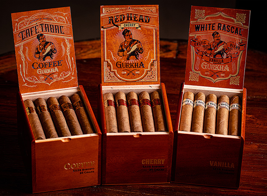 GURKHA CAFE TABAC COFFEE ROBUSTO 5X52  (25)