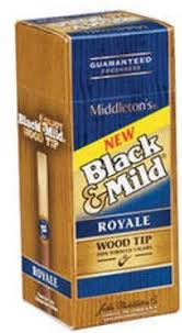 [INTREF001681] BLACK & MILD ROYALE WOOD TIP 25 SINGLE