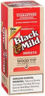 [INTREF001685] BLACK & MILD SWEETS WOOD TIP $1.19 (25)